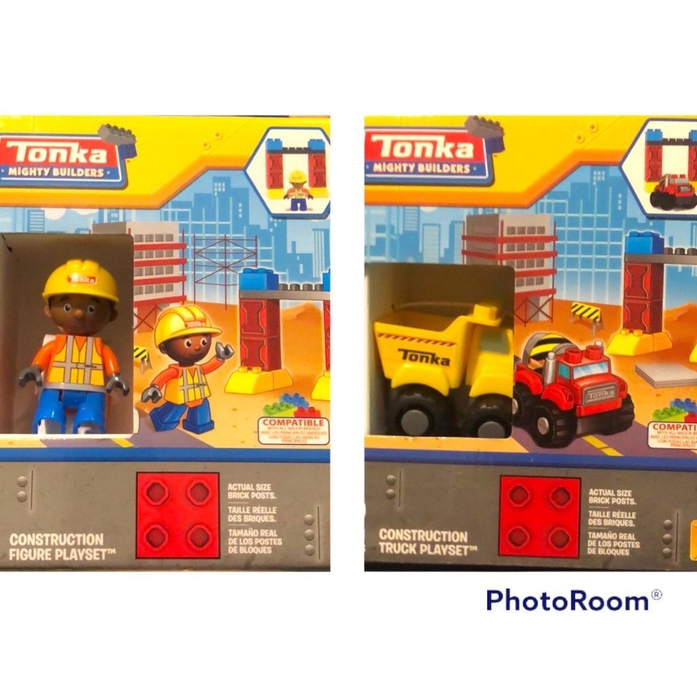 2 Tonka Mighty Builders Construction Playsets